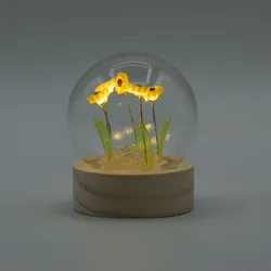 Floral Glow Garden Dome - 5 Sunflowers - LED Battery