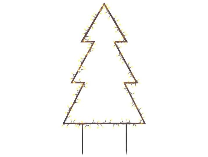 vidaXL Weihnachtsbaum Mit Erdspiessen Und 115 Leds 90 Cm, Schwarz, Kunststoff, 62x115x2 cm, Dekoration, Weihnachtsdekoration