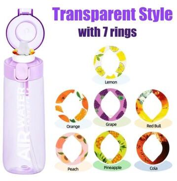 Uplift Picks ActiveHydro Fruit Infuser Water Bottle 750ml Flavor Pod Water Bottle For Fitness Sports And Outdoor Hydration purple 7 Rings