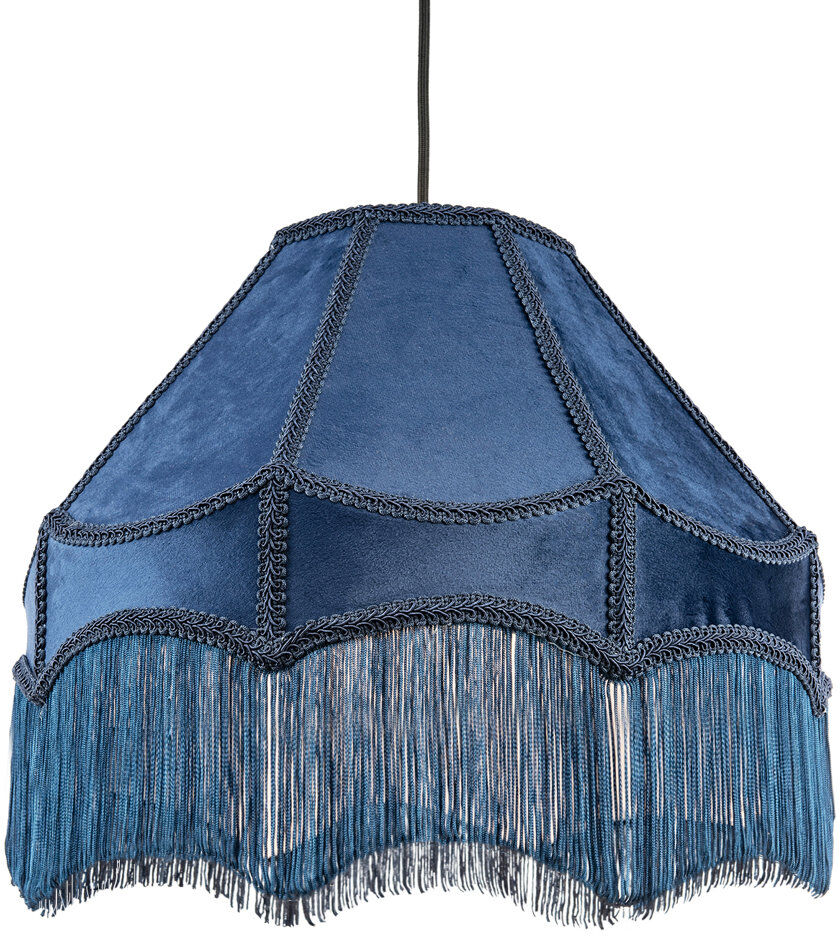 Lark Manor Velvet Empire Lamp Shade ( No Direct Attachment Method ) Blue 26cm H x 40cm W x 40cm D