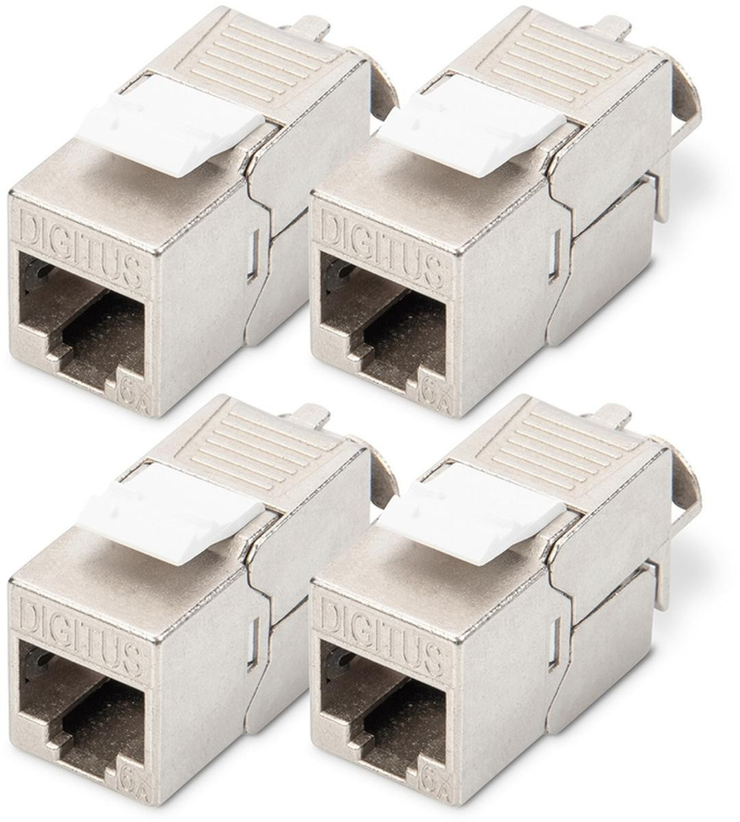 Digitus DN-93615-4 Keystone Jack Cat6A RJ45 naar LSA geschermd 500MHz 4 stuks