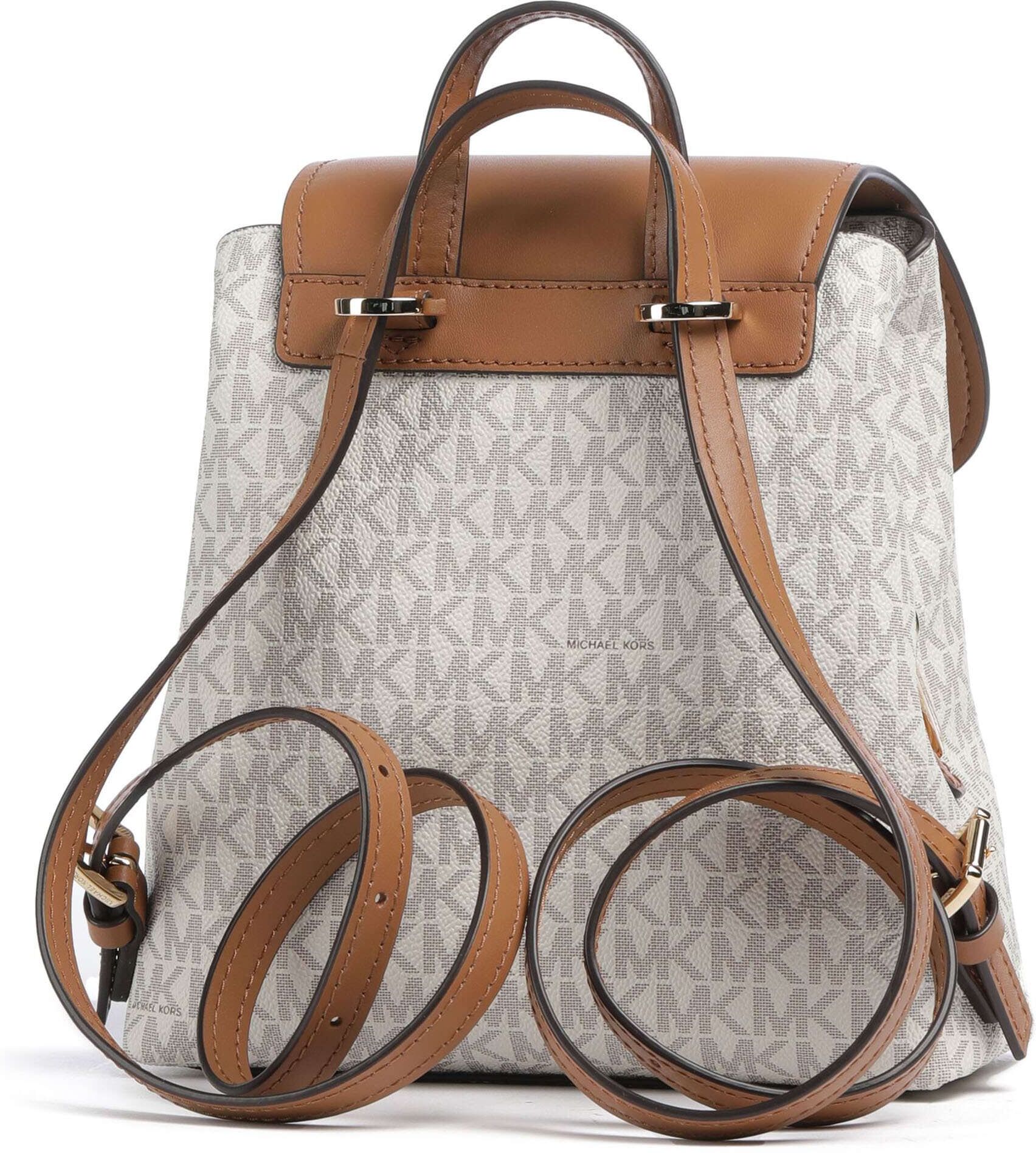 Michael Kors Quinn XS Rucksack-Tasche aus Leder, weiß