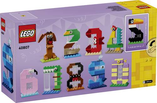 LEGO ICONS 40807 Geburtstagszahlen Tierdeko Tortenaufsatz entwicklungsförderndes Geschenk für Kinder
