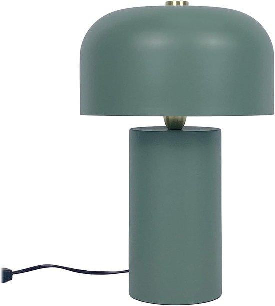 Relaxdays Tafellamp Paddenstoel - Groene Nachtlamp voor Sfeerverlichting - 40 x 25 cm