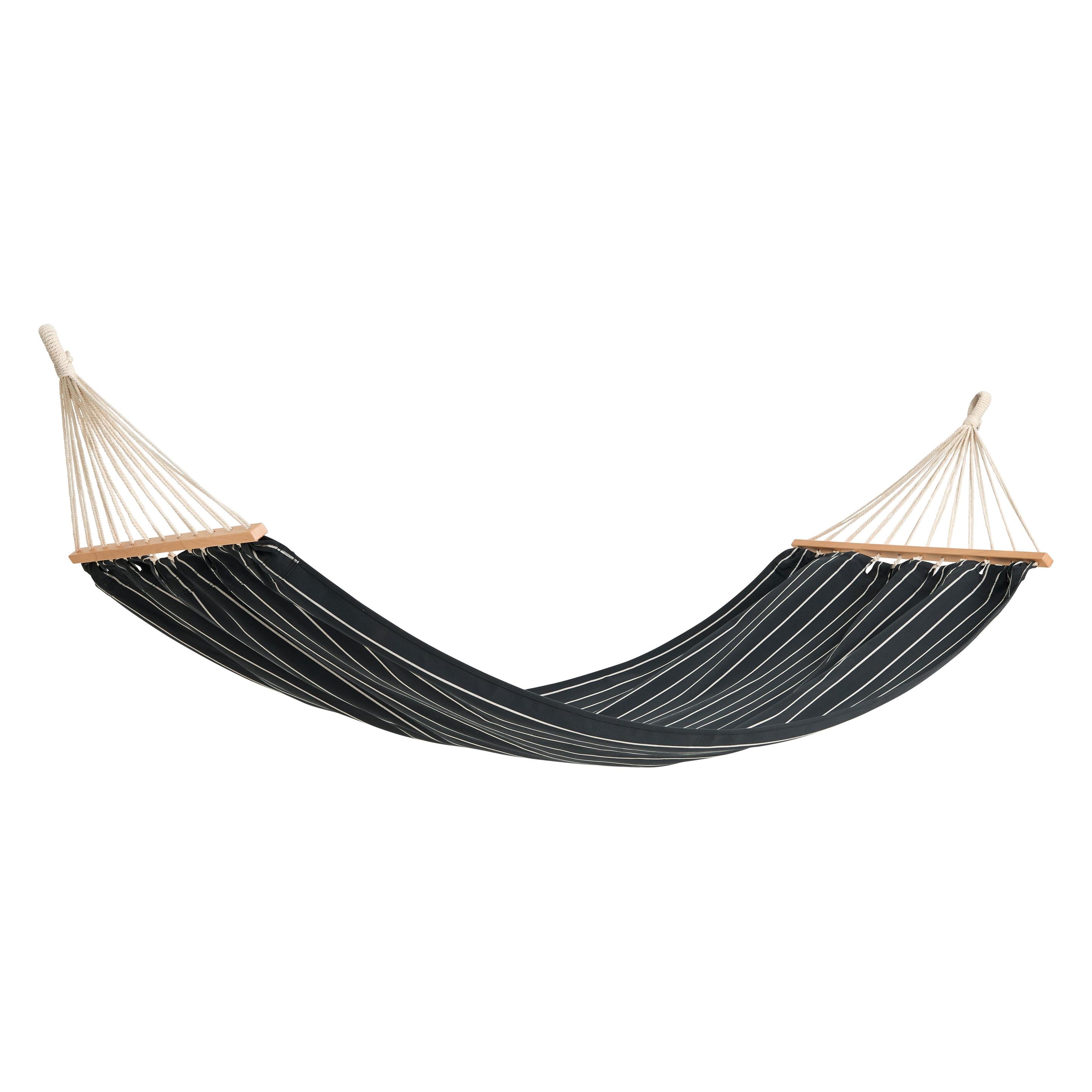 HAY Hangmat Outdoor Market Hammock Black With Beige Stripe (AE978-E864)