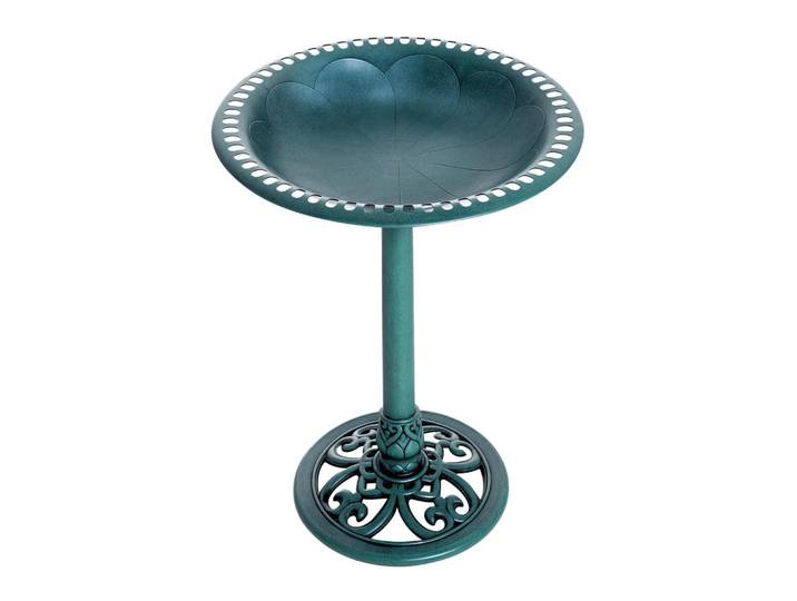 ComfortXL Vogelbad De-13790 mit antiker Patina-Optik, Grün, Kunststoff, 50x69.5x50 cm, Dekoration, Gartendeko