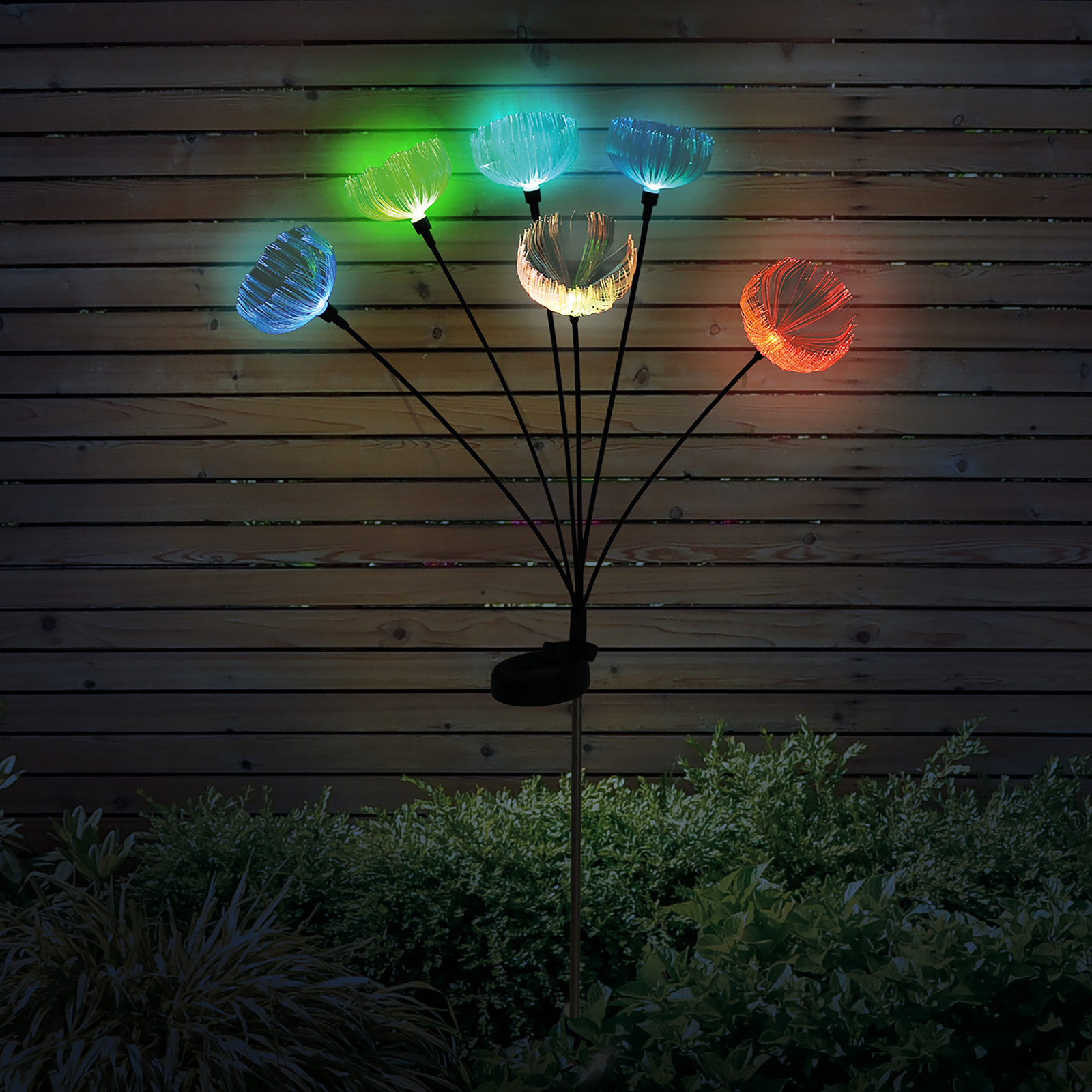 home24 Solarlamp zwart/transparant Ø 20 cm