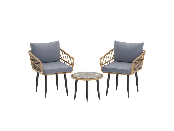 Gartenmöbel Set ISOLDA 3-teilig beige/anthrazit