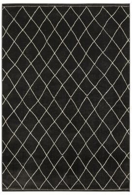 Style Haven Ripley Trellis Charcoal/ Ivory High-Low Pile Area Rug