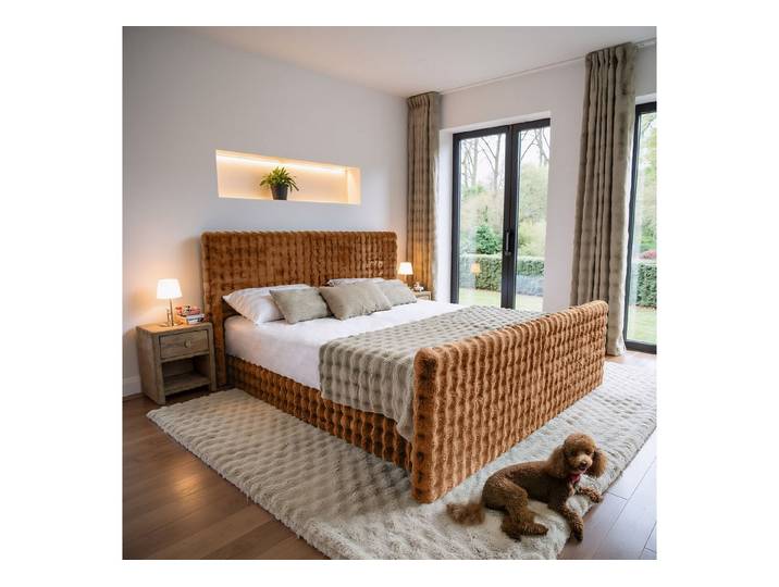 Kaiser Möbel Boxspringbett mit bettkasten, matratze, topper, BLANKET stoff Bubble, Bettkasten und Topper, inklusive Matratze, Mehrere Dimensionen