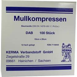 Mullkompressen 12Fach Gelegt Unsteril 10x20cm 100 ST