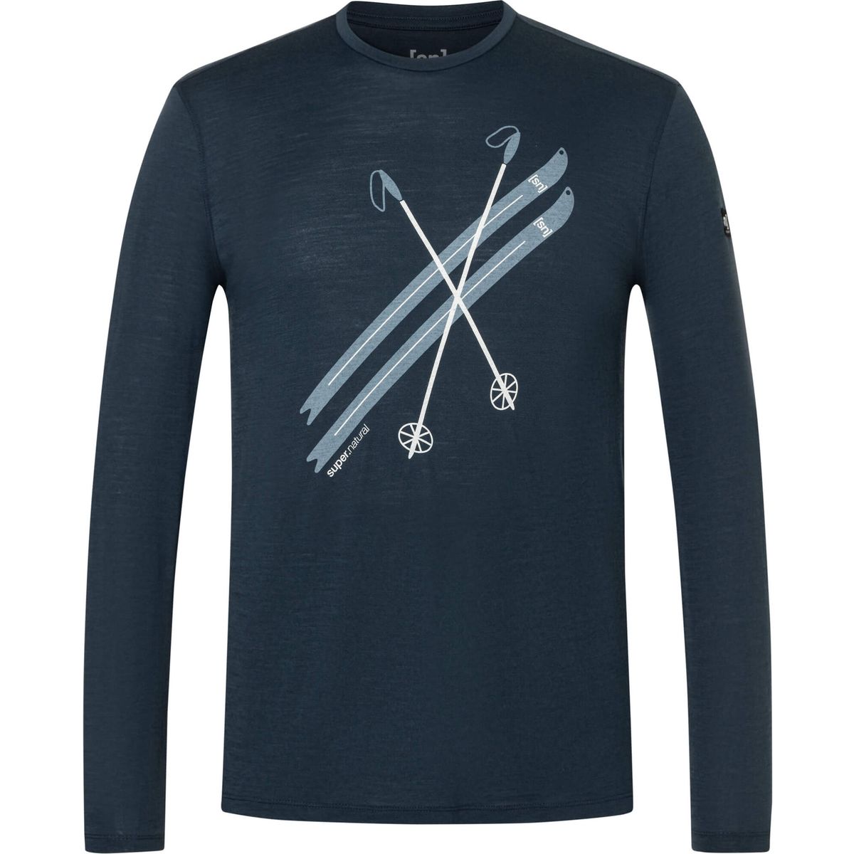 Super.Natural M Kryssede Ski LS blueberry/tapioca/stormy weather (37K) S SNMP0205837KS