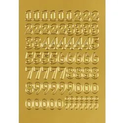HERMA Zahlen 4184 Prismaticfolie 12mm 0-9 gold 66 St./Pack.