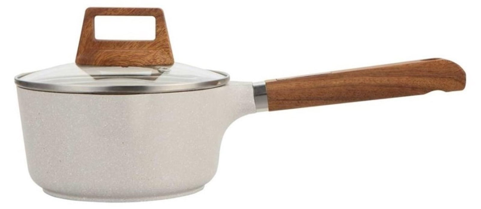 Bergner BG-30635 Naturally marmeren pan met deksel, 16 cm
