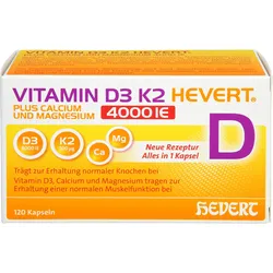 Vitamin D3 K2 Hevert+calcium und Magnesium 4000 Ie 120 ST