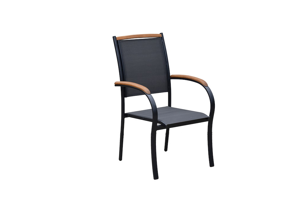 MERXXHANDELS Siena Stapelsessel 2er Set graphit/grau 16951040