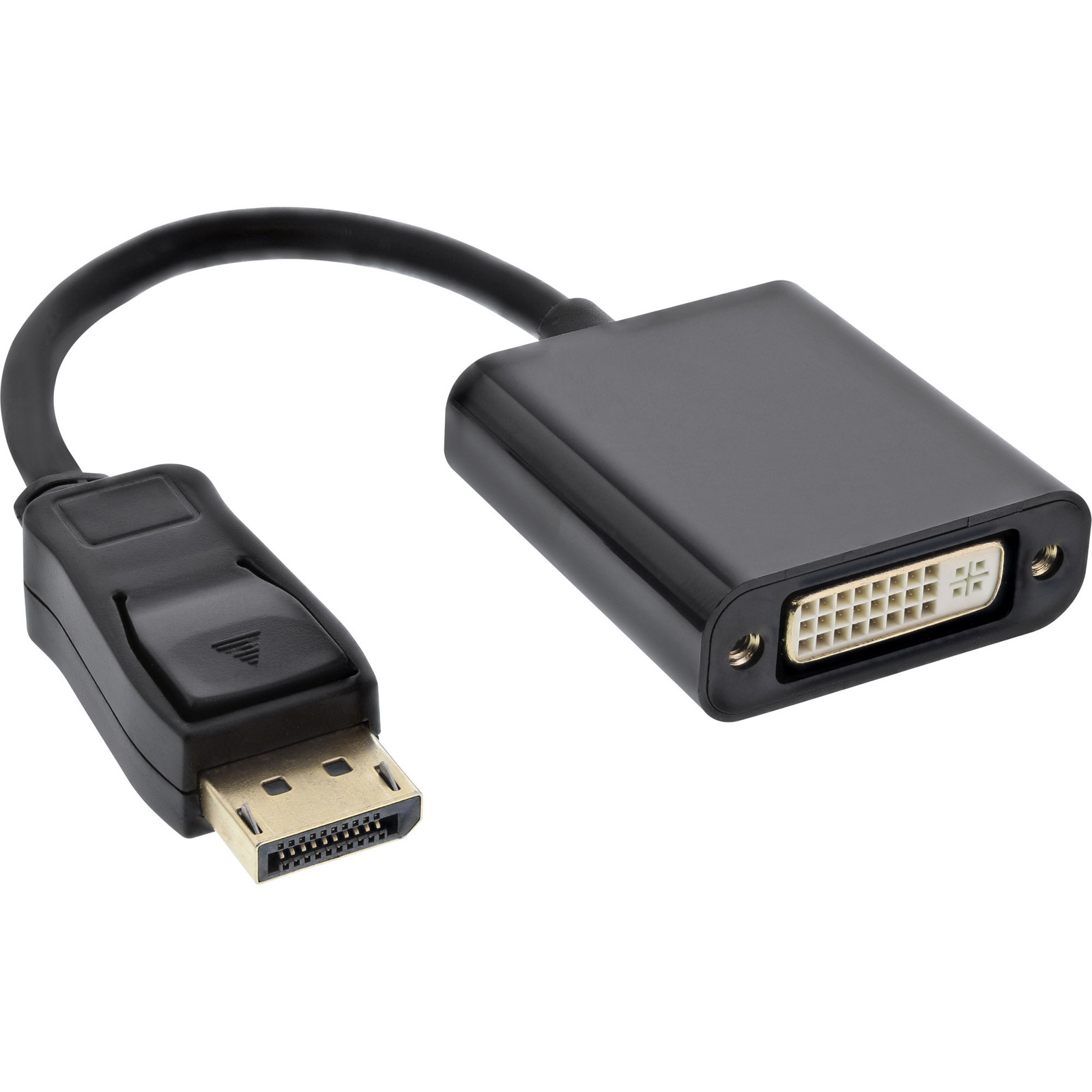InLine 17199K DisplayPort-adapterkabel naar DVI-D 24+1, zwart, 0,15 meter