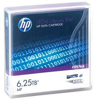 HP 6,25 TB LTO-6 Ultrium 1er 256-Bit-AES-Verschlüsselung/beschreibbare Etiketten (C7976A)