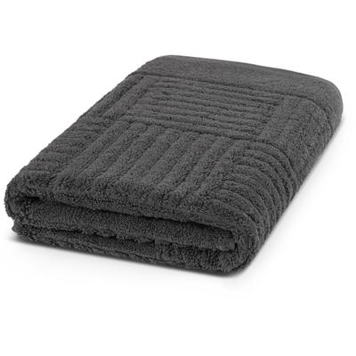 Duschtuch ROSS "CARRE", grau (anthrazit), B:70cm L:140cm, Frottier, Frottier, Handtücher, 100% Baumwolle, Rippenstruktur, große Farbauswahl