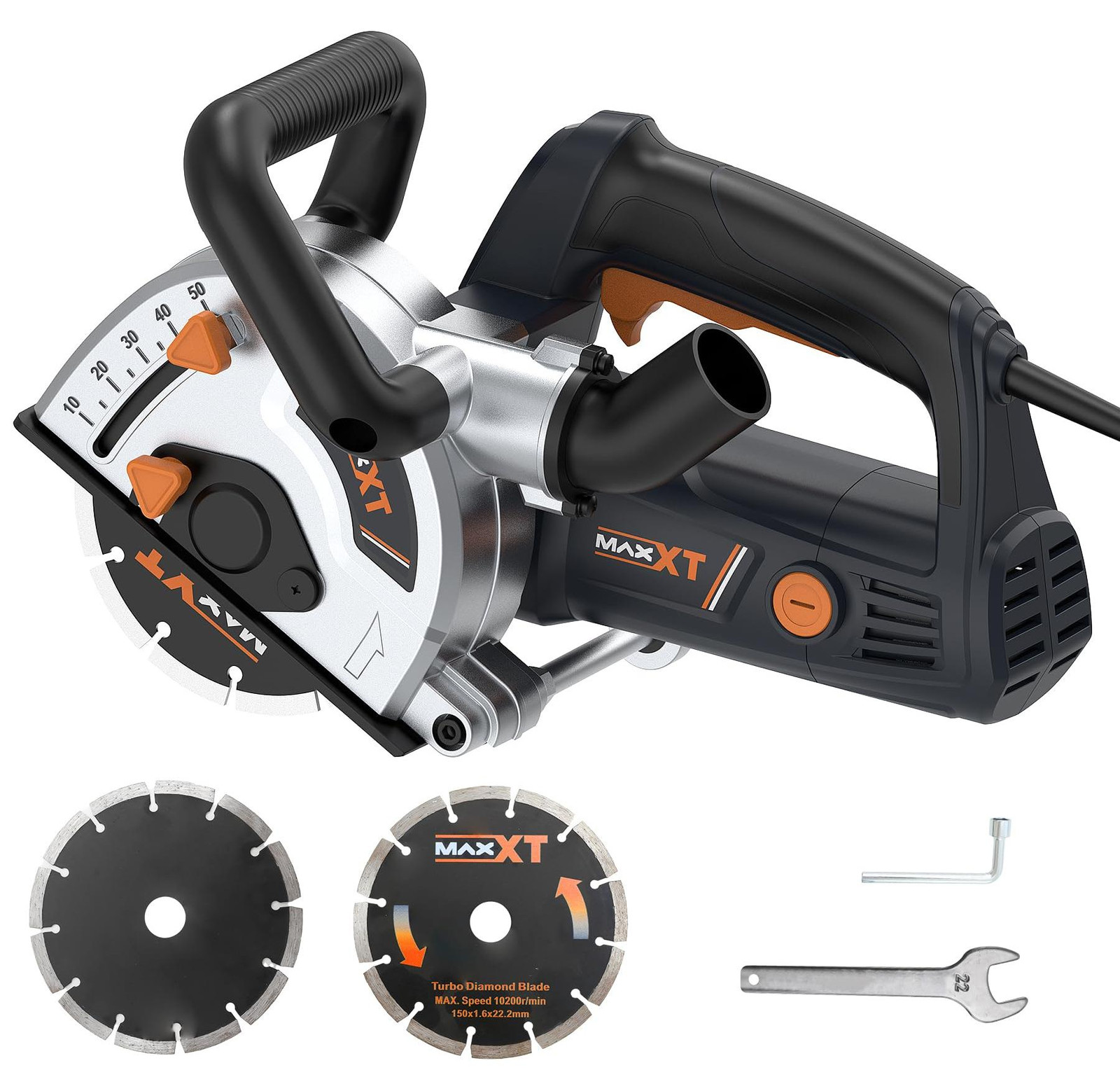 MAXXT 1700W Gevelfrees met stofafzuiging en 7000 tpm