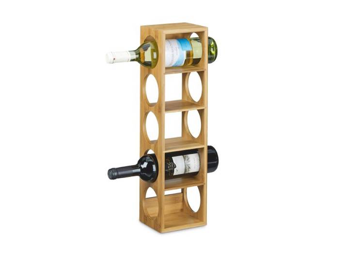 Relaxdays 4 x Weinregal Bambus