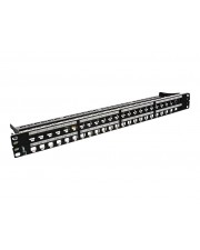 InLine Patchpanel Blindblech Rack montierbar Schwarz 1U 48,3 cm 19" 48 Ports (76848C)
