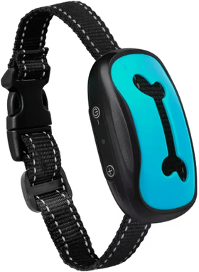 Inspire Picks SmartCalm Anti Barking Collar Ultrasonic Rechargeable Dog Training Device bone Blue