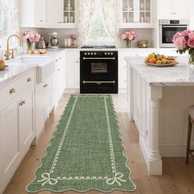 Garvee Scalloped Bow Bordered Pattern Area Rug