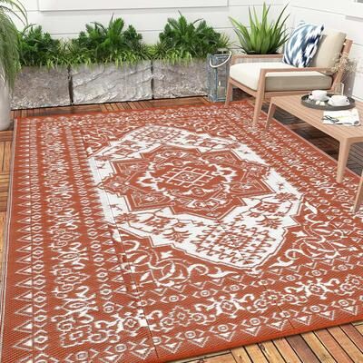 Garvee Vintage Medallion Outdoor Rug