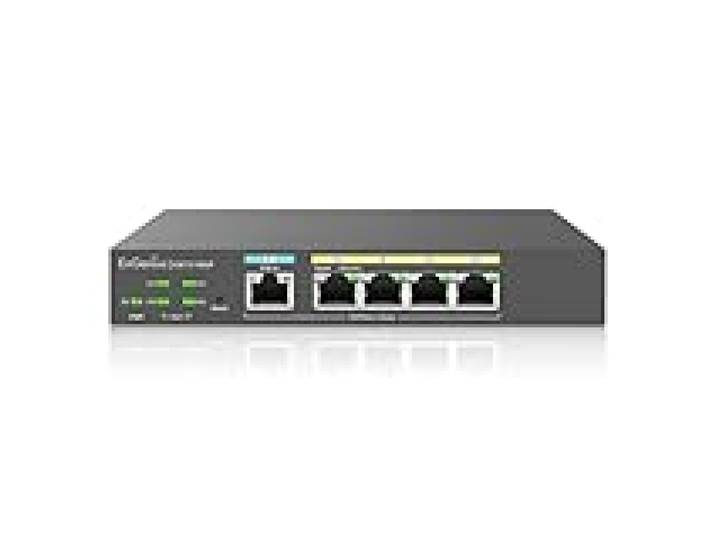 EnGenius Extenseur de commutateur Gigabit PoE+ 5 Ports géré dans Le Cloud avec Un Budget allant jusqu'à 60W - EXT1105P