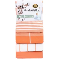 Gözze Geschirrtuch aus Bio-Baumwolle mit Aufhängeschlaufe terra 50x70 cm
