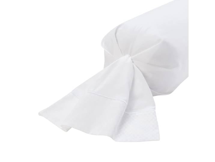 Taie de traversin coton blanc 43x210 cm