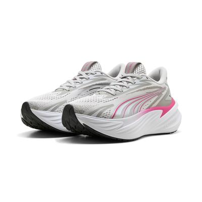 Laufschuh PUMA "MAXIMA PRO", Damen, Gr. 40, Textil, pink (feather gray, gray echo, pink opal, puma weiß), Schuhe Laufschuh, für lange Strecken, mit ProFoam-Zwischensohle, mit Schnürung