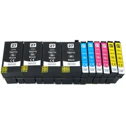 10x Tintenpatronen kompatibel f. Epson Workforce WF-3620 DWF ersetzt Epson 27XL und 27 Tintenpatronen