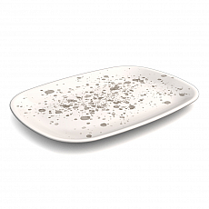 ORNAMIN Gourmetplatte - Kleckse - leinen 305813