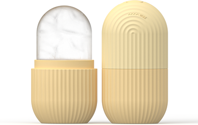 Modern Mode Marketplace Silicone Ice Roller For Face Depuffing And Cooling Skin Care gold