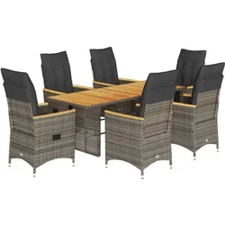 vidaXL, Gartentisch + Balkontisch, Pamonella (Ohne Fussablage) (190 x 80 x 75 cm)