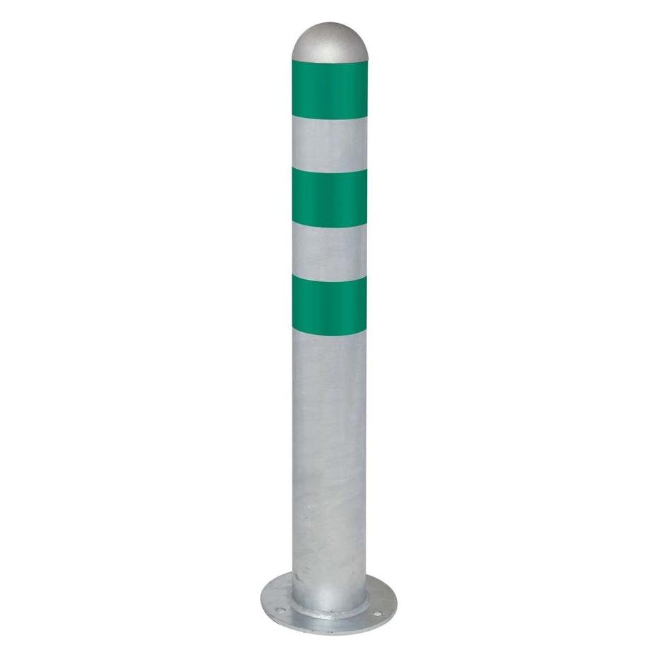 Moravia Ladesäulen Rammschutz-Poller Ø 108 mm Stahl mit grünen Reflexringe (168.25.450)
