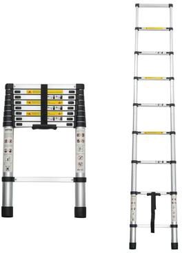 Justmaellc Aluminum Alloy Folding Ladder 8.5FT Telescopic Extension Ladder