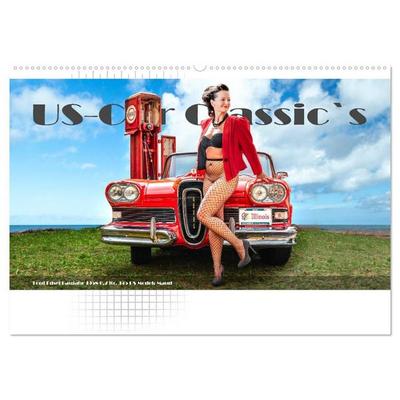 US-Car Classic's (Wandkalender 2027 DIN A2 quer), CALVENDO Monatskalender