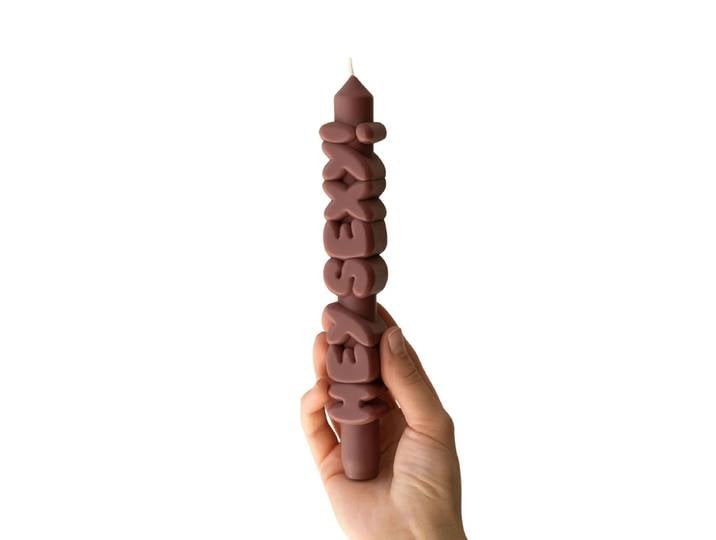 Kerze Taper candle HEY SEXY! Mocha