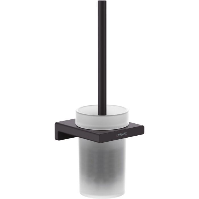 hansgrohe AddStoris WC-Bürstengarnitur 41752670 Wandmontage, Metall, Glas, mattschwarz