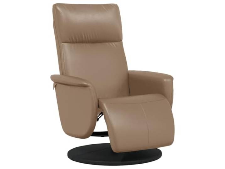 GHVBNMF Relaxsessel mit Liegefunktion Drehsessel Kunstleder Braun Ergonomischer Ruhesessel für das Wohnzimmer mit 360 Grad Drehfunktion und stufenlos verstellbarer Rückenlehne.