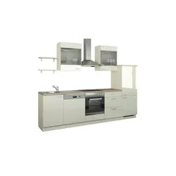CUBO15 Küchenzeile ohne Elektrogeräte  Hamburg , creme , Maße (cm): B: 290