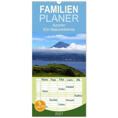 Familienplaner 2027 - Azoren - Ein Naturerlebnis mit 5 Spalten (Wandkalender, 21 x 45 cm) CALVENDO