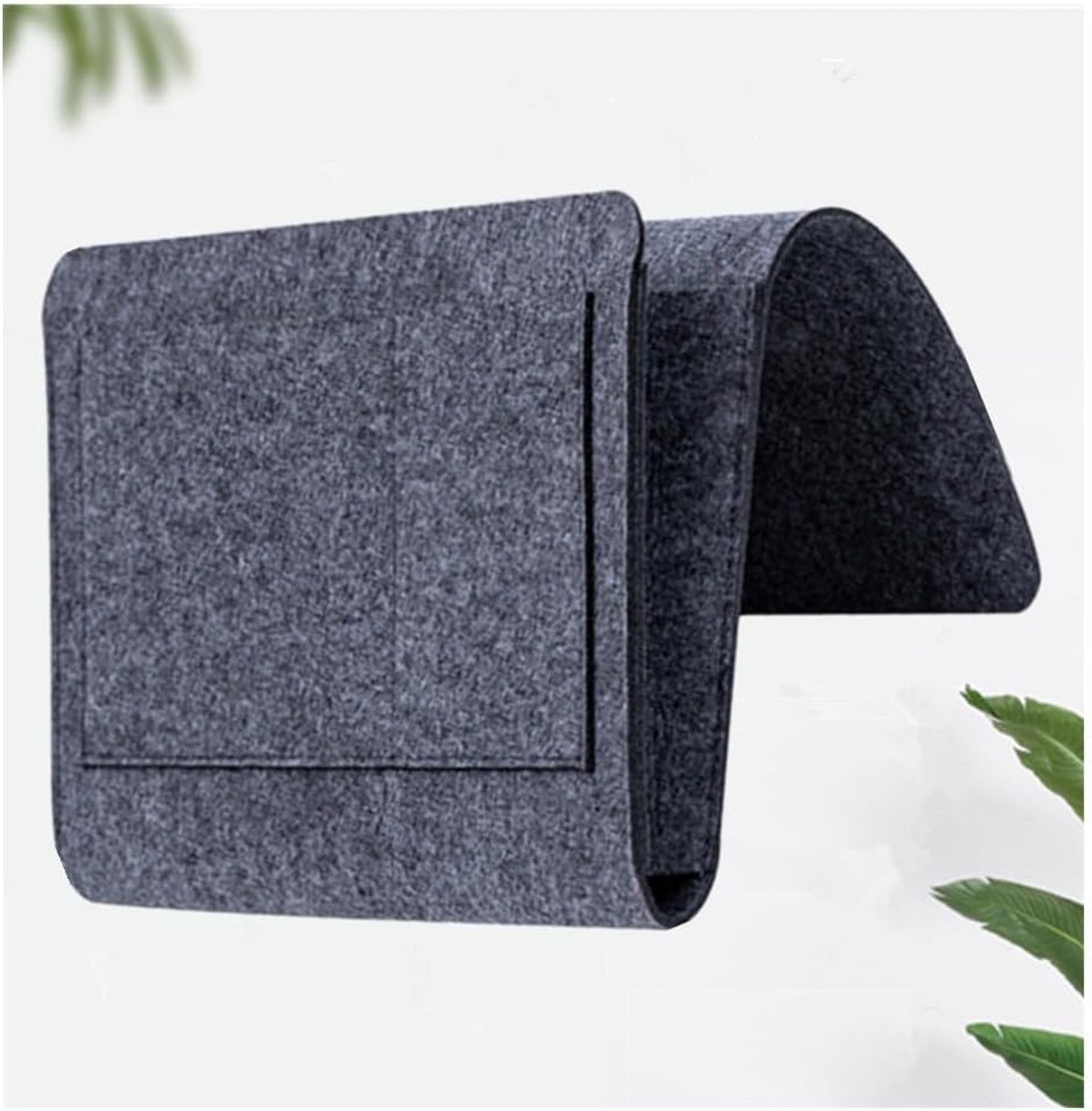 Grijs Felt Bedside Organizer voor Bed en Bank, Opbergzak voor Boeken, Telefoon en Afstandsbediening