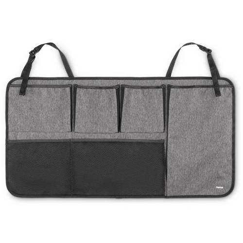 Hama 00121344 Auto Kofferraum-Organizer für Rückwand, Schwarz/Grau