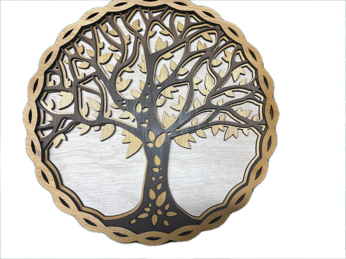 Houten wanddecoratie Tree of Life