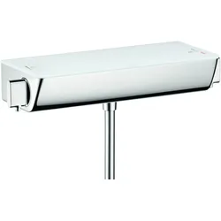 hansgrohe Select Ecostat Brausethermostat, Aufputz, 13161400, Farbe: Chrom / Weiß