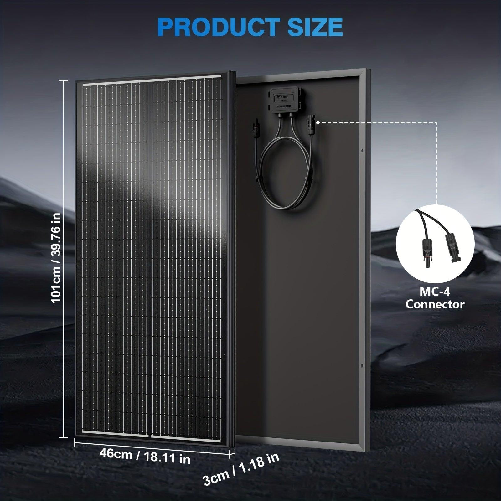 Selius 200W Monokristallijne Zonnepanelen Set met Batterijlader